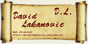 David Lakanović vizit kartica